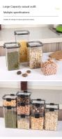 Juego De 5 Jars De Almacenamiento De Alimentos Sellados En Plástico Transparente Organizador De Cocina Multigrano Piletas Pilaables Resistentes Al Calor Y La Humedad Para Granos Secos Y Alimentos - details 6