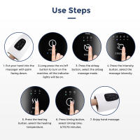Masajeador Eléctrico Para Mano 3 Modos Airbag Compresión De Aire Vibración Masaje Para Alivio De La Fatiga De Los Dedos Y Palma - details 10