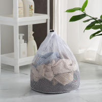 Bolsa De Ropa Con Cierre De Cordón Para Lavandería Organizador De Ropa Sucia En Malla Bolsa De Lavado Coarse Net Estilo Moderno Material Poliéster - details 5