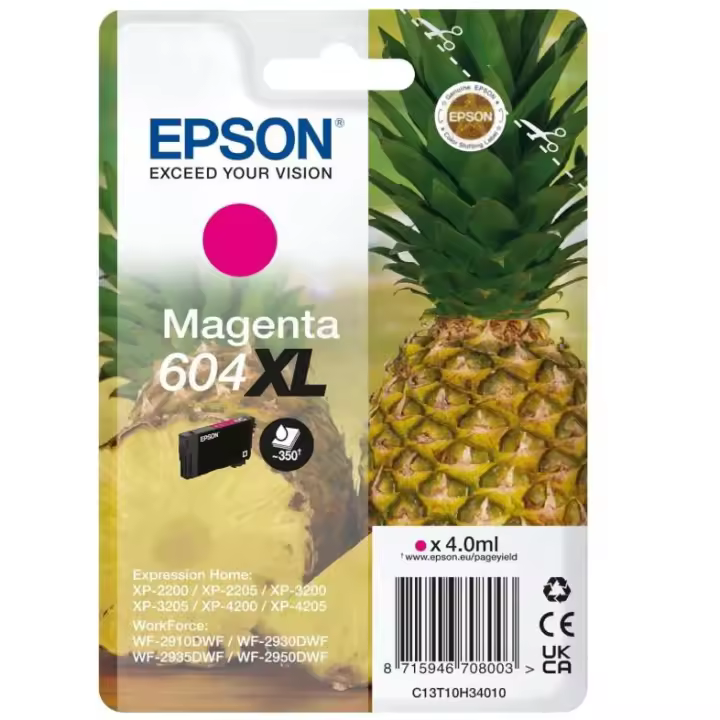 Epson Tinta Original Cartucho Magenta 604 Tamaño XL - 1