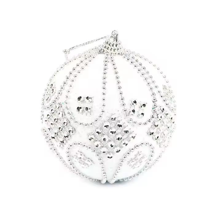 Adorno De Navidad 8cm Glitxter Navidad 2024 Árbol De Navidad Decoración De Xmas 1 Pieza Accesorios De Fiesta De Año Nuevo - 1