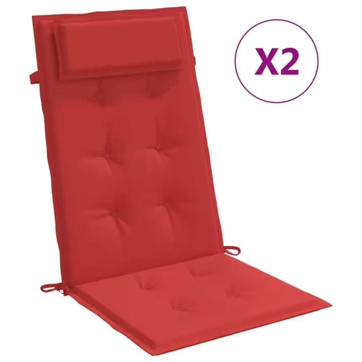 Zapatos de Silla con respaldo alto 2 UDS lienzo Oxford Rojo - 1
