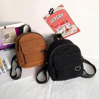 Mochila Mini De Moda Para Mujer En Terciopelo De Un Solo Color Pequeña Mochila Casual Para Estudiantes Viajes Con Cierre De Cremallera - details 8