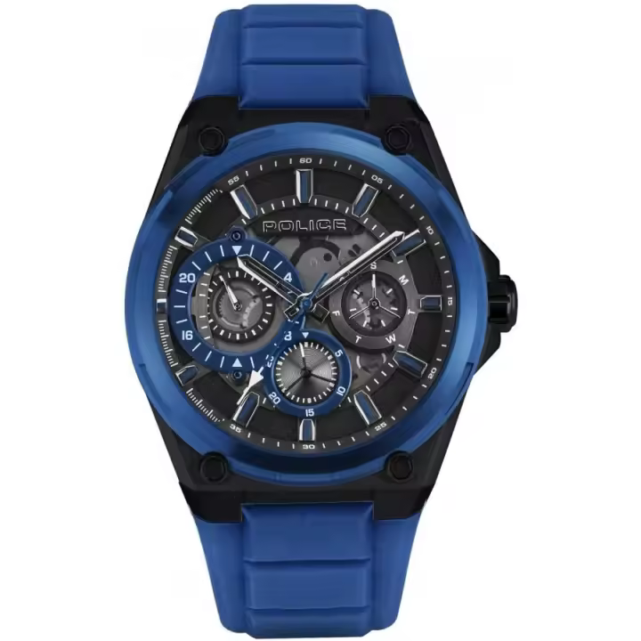 Police Reloj Hombre Analogico Cuarzo con Correa de Silicona PEWJQ2203240 - 1