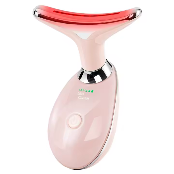 Porcheddu Device de Belleza, masajeador de Rostro y Cuello, therapy de luz roja para Rostro y Cuello, Barra de Contour facial de 7 Colores, artículos para el cuidado de la piel del Rostro en el hogar - 1
