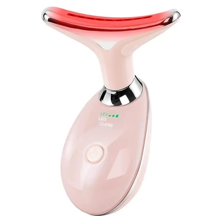 Porcheddu Device de Belleza, masajeador de Rostro y Cuello, therapy de luz roja para Rostro y Cuello, Barra de Contour facial de 7 Colores, artículos para el cuidado de la piel del Rostro en el hogar - 1
