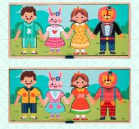 Juego Educativo De Montessori De Trajes Para Niños Puzzle De Despido De Madera Juego De Pensamiento Y Alineación Regalo Para Niños De 3-12 Años - details 8