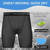 Shorts De Compresión Para Hombres Quick Dry Transpirables Shorts Elásticos Para Baloncesto Running Badminton Ciclismo Fitness Deporte Short - details 6