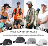 2 Packs Gorra de Béisbol Transpirable para Hombre, Protección Solar de Secado Rápido, Malla Plegable Lavable, Ligera Sombrero de Verano al Aire Libre con Hebilla Ajustable - details 5