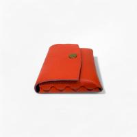 Cartera de Cuero Granulado,monedero ,tarjetera, billetera pequeña de cuero Granulado,Piel Vacuno,hecho en Italia,piel auténtico, Elegante, Ultra Ligera, Suave y Práctica,regalo para mujer - details 2