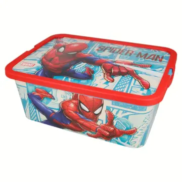 Boîte à Déjeuner Rectangulaire Spiderman Pour Enfant - Sans BPA, Résistante, Licence Officielle