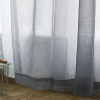 Cortina De Ventana Perforada De Color Sólido De Terylene 1PC Antipolvo Decorativa Y Bebida Clásica Para Adornos De Ventanas - details 25
