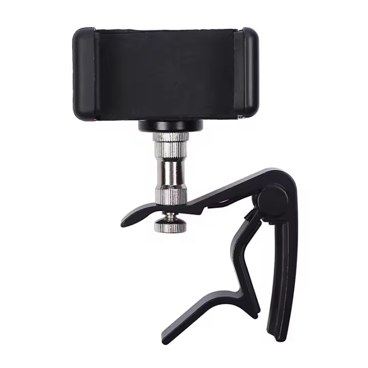 Apertura De Guitarra De Aleación De Aluminio Con Soporte Para Teléfono Para Grabación De Videos De Enseñanza De Ukulele Y Guitarra - 1