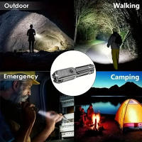 Linterna Táctica LED Recargable USB Impermeable Con Zoom Para Pesca Caza Camping Emergencias Luz De Iluminación Exterior - details 8