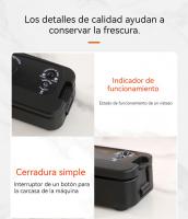 Máquina de Sellado al Vacío Portátil - Envasadora Eléctrica para Alimentos, 220V, Diseño Compacto, Ideal para Conservar Frescura en Casa, Viajes o Camping - Color Negro - details 7