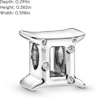 Pandora Momentos de las mujeres de Plata esterlina Sparkling Gemini Zodiac Charm, Viene con El embalaje de Caja de Giunte original. - details 1