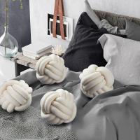 Cojín Decorativo De Estilo Art Deco Con Rayas Y Nudo Hecho a Mano Suave Poliéster Algodón 9x9 Pulgadas Moderno Y Cómodo Para Hogar Y Sofá - details 8