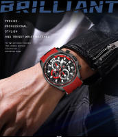 Reloj De Pulsera Deportivo MINI FOCUS Rojo Para Hombres Lujo Cronógrafo Cuarzo Con Correa De Silicona Manos Luminosas Fecha Resistente Al Agua - details 7