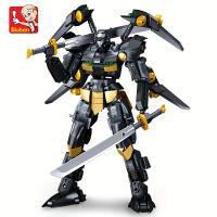 Sluban 534PCS Robótica De Guerra Negra Figura De Acción Articulada Con Bloques De Construcción Móviles Modelo De Exhibición Para Escritorio Juguetes Educativos Para Niños Regalos - details 0