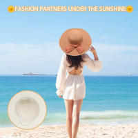 Sombrero de Paja de Verano para Mujer, Sombrero de Playa de Ala Ancha con Protección UV, Cómodo y Transpirable, Ajustable y Plegable, Ideal para Viajes y Aire Libre (Beige/Marrón/Blanco/Khaki) - details 2