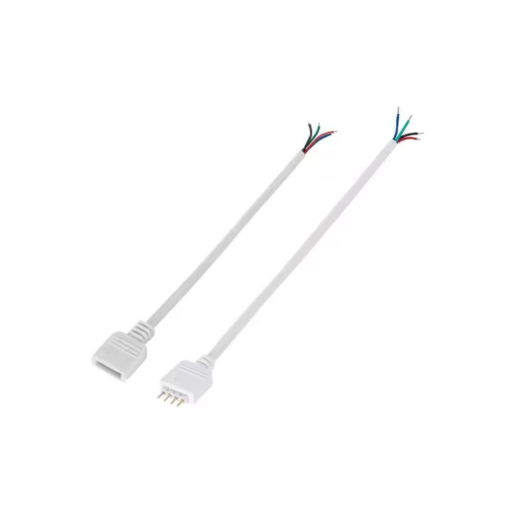 Ledkia Pareja Conectores Hembra/Macho Controlador Tira LED 12/24V RGB Blanco - 1