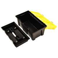 vidaXL Caja de herramientas de plástico amarillo 595x337x316 mm - details 4
