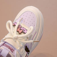 Zapatillas De Tenis Para Niñas Cuaderno Kuromi Moda Versátil Infantil Antideslizantes Transpirables Cómodas Para Escuela Y Deporte Tallas True Fit Material Superior De Cuero PU Suela De Goma - details 8