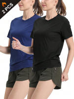 2Pcs Camiseta Deportiva Ligera Y Secado Rápido Para Mujer Color Sólido Transpirable Para Entrenamiento Fitness Running Gym - details 9