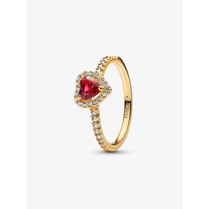 Elevado - Baño de Oro de 14K Pandora - Anillo Corazón - 1