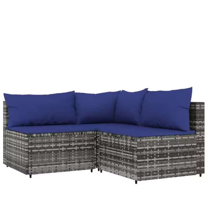 VidaXL Conjunto de jardín Millor 3 piezas 57,5x126x126 cm - 1