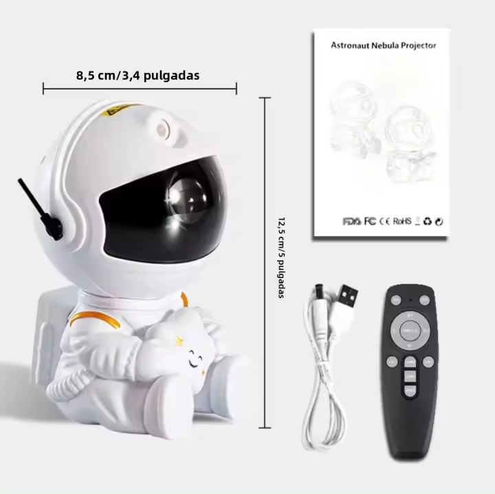 Proyector De Estrellas Galácticas LED Astronauta Rocket Luz De Noche Para Decoración De Habitación Regalo Para Niños Lámpara De Pared Con Diseño De Cielo Estrellado - 1