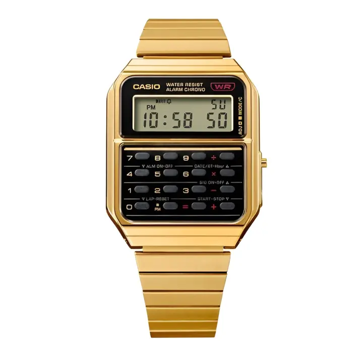 Reloj CASIO VINTAGE CA-500WEG-1A con ALARMA y calculadora - 1