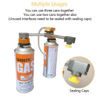 Adaptador De Butano 3 En 1 E-Three Distribuidor De Gas Para Conversión De Tanque De Gas Extensión De Cabeza De Conversión Adaptador De Estufa Al Aire Libre - details 2