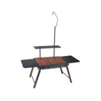 2Pcs Tabla De Camping Multifuncional Unitaria Portátil Tablero De Extensión Para Mesa De Camping IGT Tablero De Comida Para Exteriores Color Madera - details 9