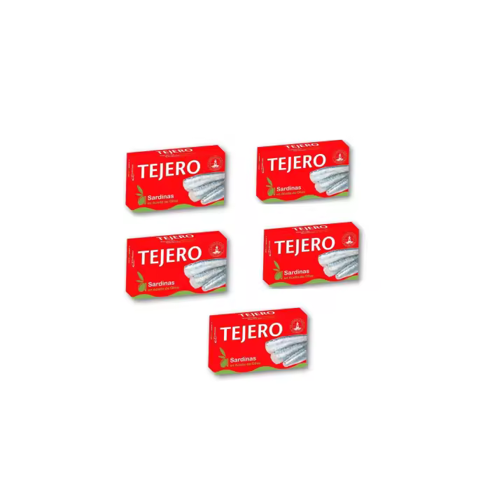5 unidades - Sardinas en Aceite de Oliva TEJERO 125gr. - 1