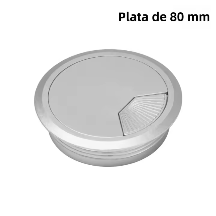 Cubierta De Cable Para Mesa De Computadora De Plástico 60/80mm Goma Redonda Para Ordenador Negro Gris Plata Blanco Beige Marrón Oscuro - 1