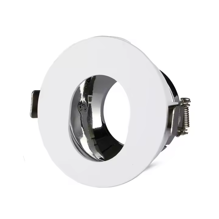 Aro de empotrar GU10 redondo Blanco+cromo VT-874  VTAC - 1