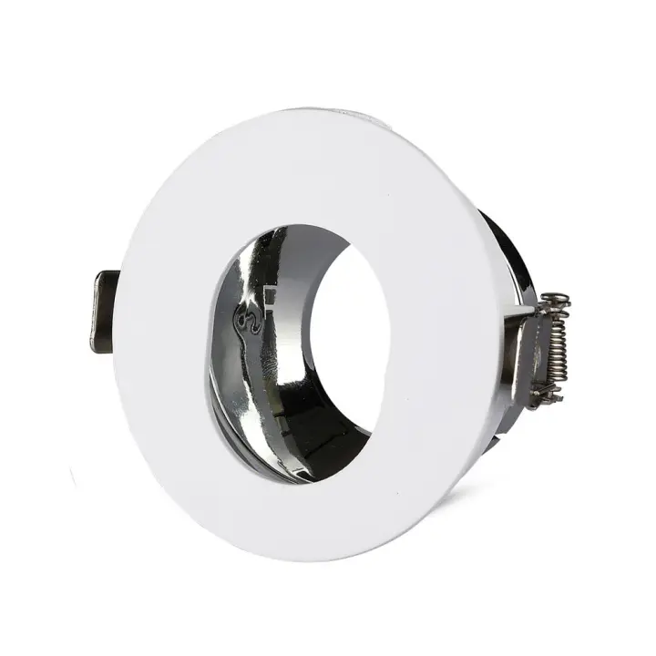 Aro de empotrar GU10 redondo Blanco+cromo VT-874  VTAC - 1