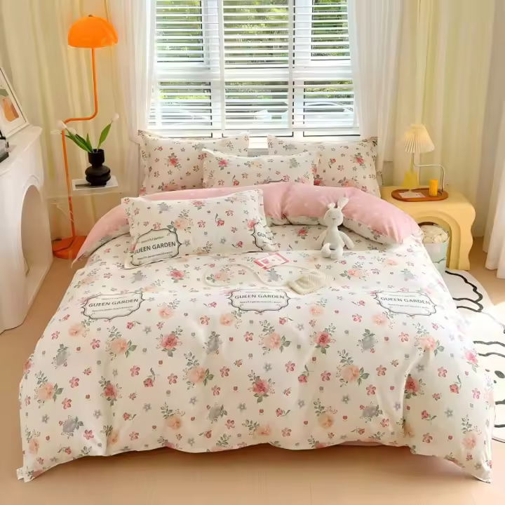 Juego de Funda Nórdica 4 Piezas de Algodón Alta Calidad Juego de Ropa de Cama- Dibujo Elegante - Varios Tamaños Disponibles - 1