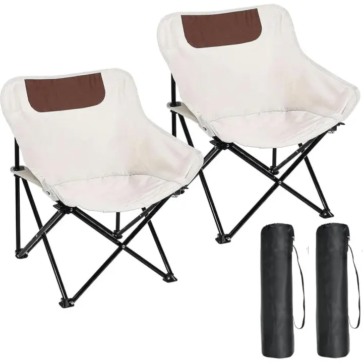COSHANO 2X Silla Plegable de Playa, Acampada, Jardín, camping de Tela Oxford 900D con Bolsa de Transporte, para Exterior/Picnic/césped - 1