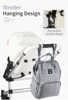 Bolso De Diáspares Para Bebé Insular Gran Capacidad Bolsa De Camarón Para Carrito De Supermercado Estilo Mochila Para Mamá En Embarazo - details 9