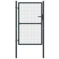 vidaXL Puerta de Malla de Jardín de Valla Acero Galvanizado Gris Dimensiones 100 x 125 cm,  100 x 175 cm,  100 x 200 cm y mas - details 3