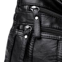 Bolso Bandolera Negro Con Correa Ajustable Y Compartimento Con Cierre De Cremallera Para Viajes Bolso De Hombro Para Mujer - details 5