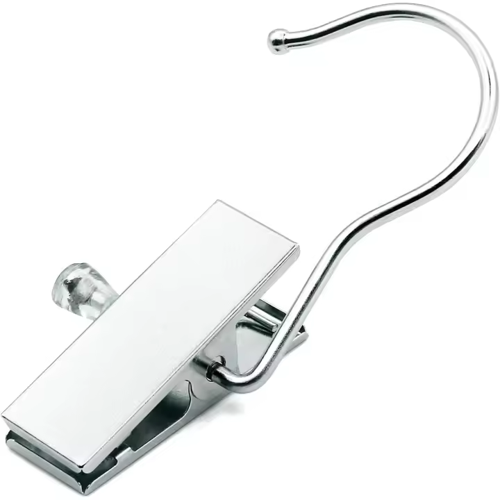 Ganchos para Colgar Botas, paquete de 8 Ganchos para Ropa, pinzas para Colgar Ropa, Organizer de ropa portátil de Maple inoxidable, soporte para pantalones para Viajes - 1
