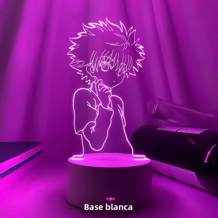 Lámpara Nocturna LED 3D Anime Hunter X Hunter Killua Decorativa Para Dormitorio Regalo De Cumpleaños Luz Nocturna Acrílica Cute - 1
