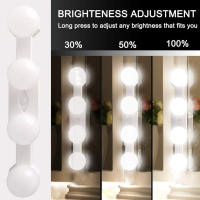Espejo De Maquillaje LED Portátil Con Ventosa Y Luz USB Cargable Luz De Noche Para Dormitorio Y Baño Dimmable Y Sin Cable - details 6