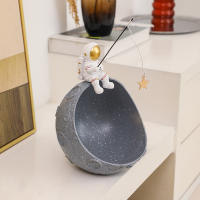 Adorno De Escritorio Espacial Con Resina Figura De Espaceman Y Planeta En Caja Organizadora Para Decoración De Habitación Temática De Espacio - details 18