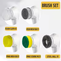 Cepillo De Limpieza Eléctrico Multifuncional 5-en-1 Recargable Por USB Herramienta De Limpieza Para El Baño Y Cocina Cepillo De Lavado Para Platos Y Bañera - details 3