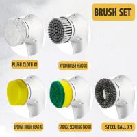 Cepillo De Limpieza Eléctrico Multifuncional 5-en-1 Recargable Por USB Herramienta De Limpieza Para El Baño Y Cocina Cepillo De Lavado Para Platos Y Bañera - details 3