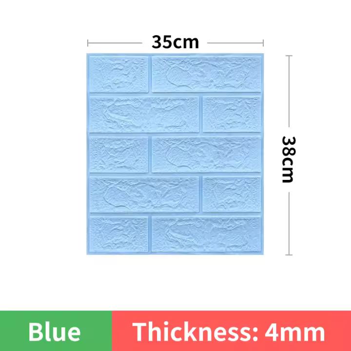 38*35cm Self-adhesive 3D Brick Wallpaper PE Foam Wall Panels Stickers Waterproof Wallpaper Home Decoration - 1